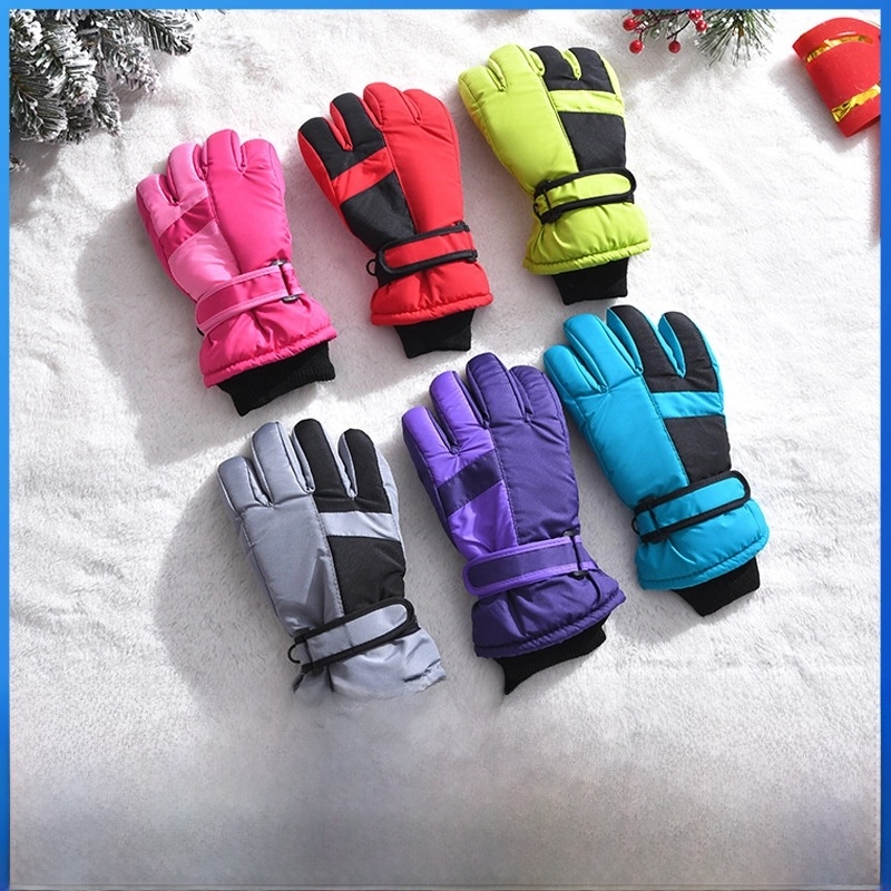 Outdoor Ski Gloves Winter Wear-resistant Velvet Padded Warm Gloves Cold-proof Waterproof Riding Gloves