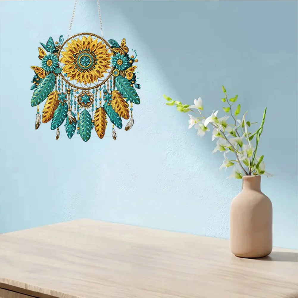 Dream Catcher 2D Flat DIY Diamond Painting Set Diamond Art Pendant Wall Decor