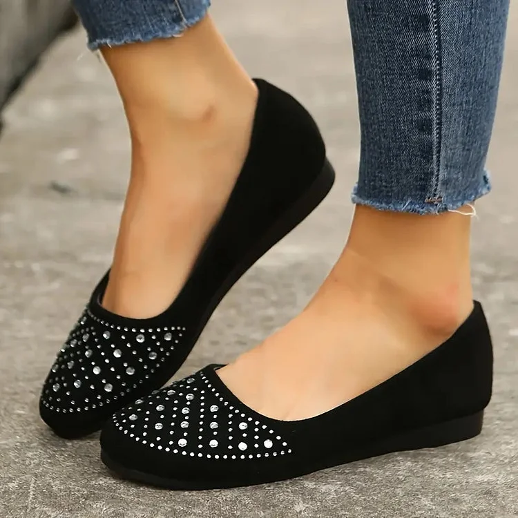 Last Day 60% OFF -Women's Rhinestone Flat Shoes