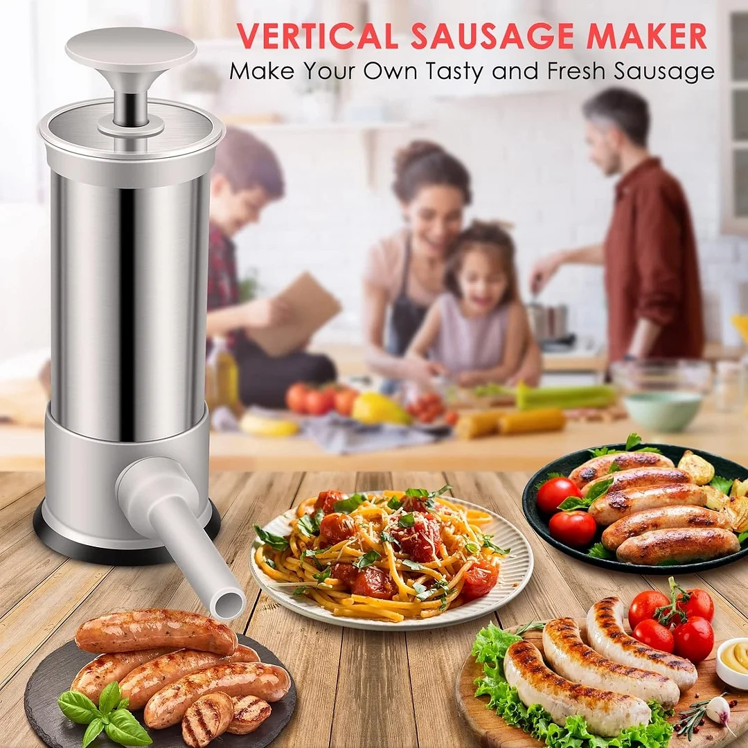 🔥Last Day Promotion - 49% OFF - Sausage Stuffer with 4 Different Sizes Stuffing Tubes