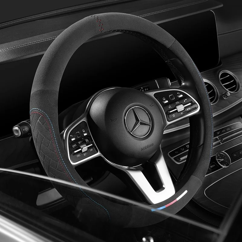 Car cold and antifreeze suede steering wheel cover