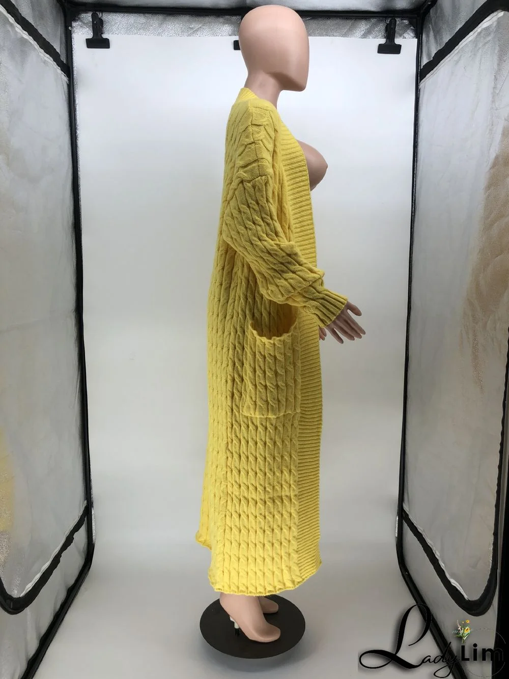 Women Winter Long Sleeve Plush Long Sweater Jacket