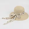 Gioiacombo&trade; Nuovo cappello da spiaggia in paglia con fiocco