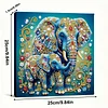 (25x25cm)DIY Elephant Framed Handmade Pearl Painting Art Craft Kit Living Home Decor