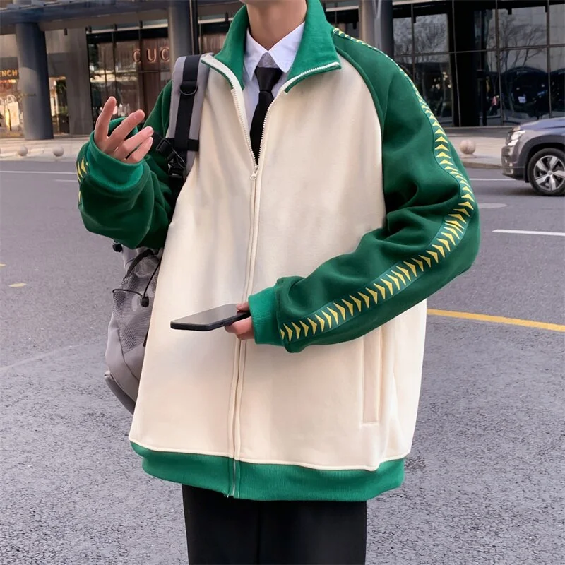 Aonga -  Vintage Baseball Jassen Mannen Vrouwen Harajuku Stiksels simple Streetwear Casual Losse Varsity Jacket Paar student coat 2023