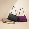 Simple Plain Color Leather Women's Shoulder Bag