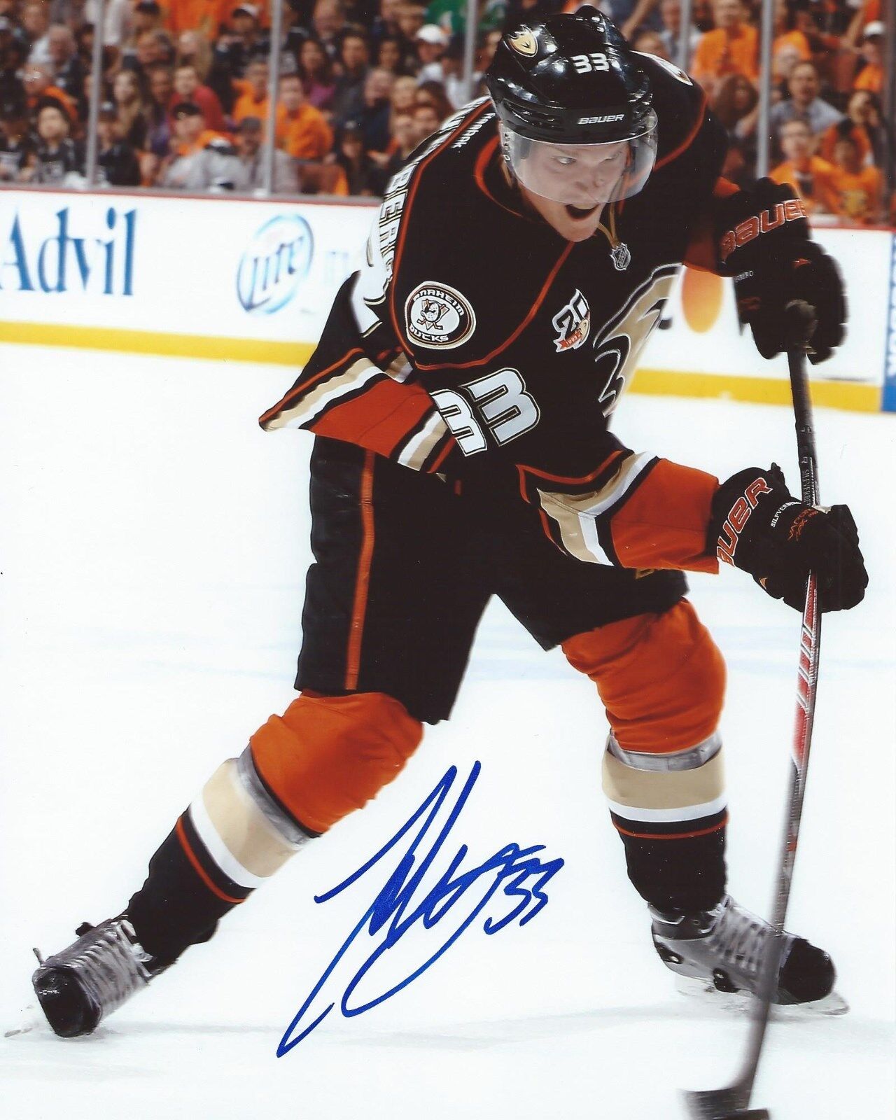 Jakob Silfverberg Signed 8x10 Photo Poster painting Anaheim Ducks Autographed COA B