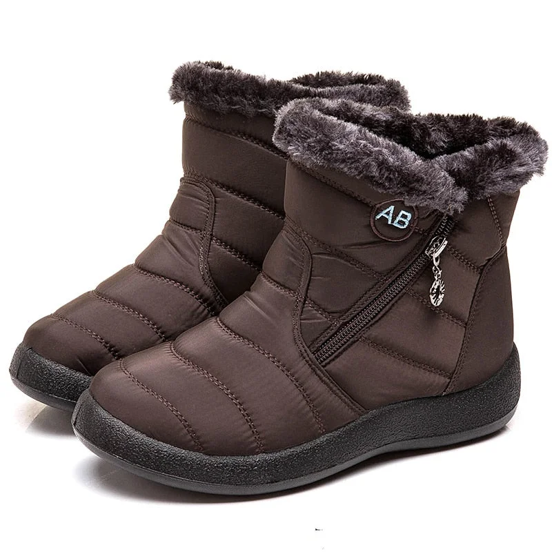 Women Boots Waterproof Winter Boots For Women Snow Botas De Mujer Keep Warm Winter Shoes Women Ankle Boots Black Heels Botines