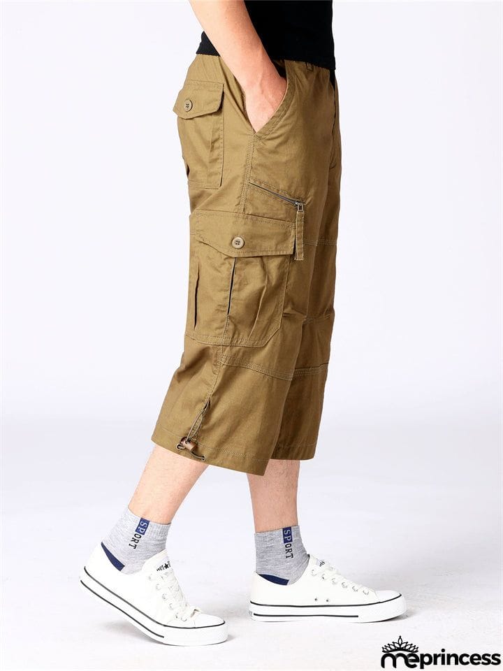 Men's Relaxed Multiple Pockets Short Cargo Trousers