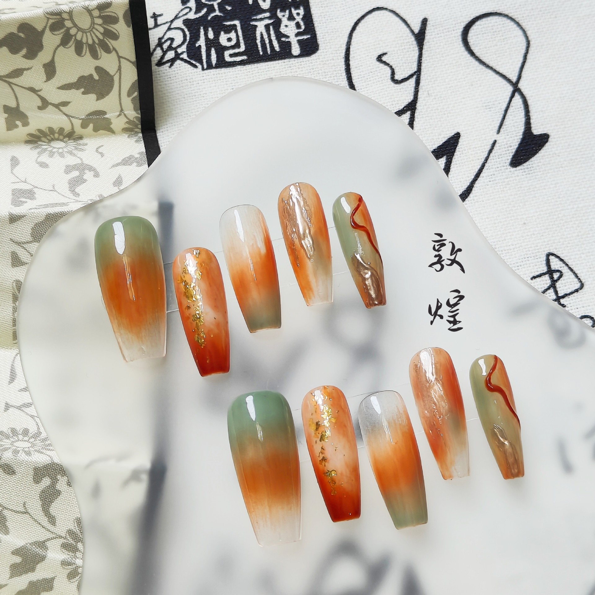 Chinese Style Dunhuang Press-On Nails