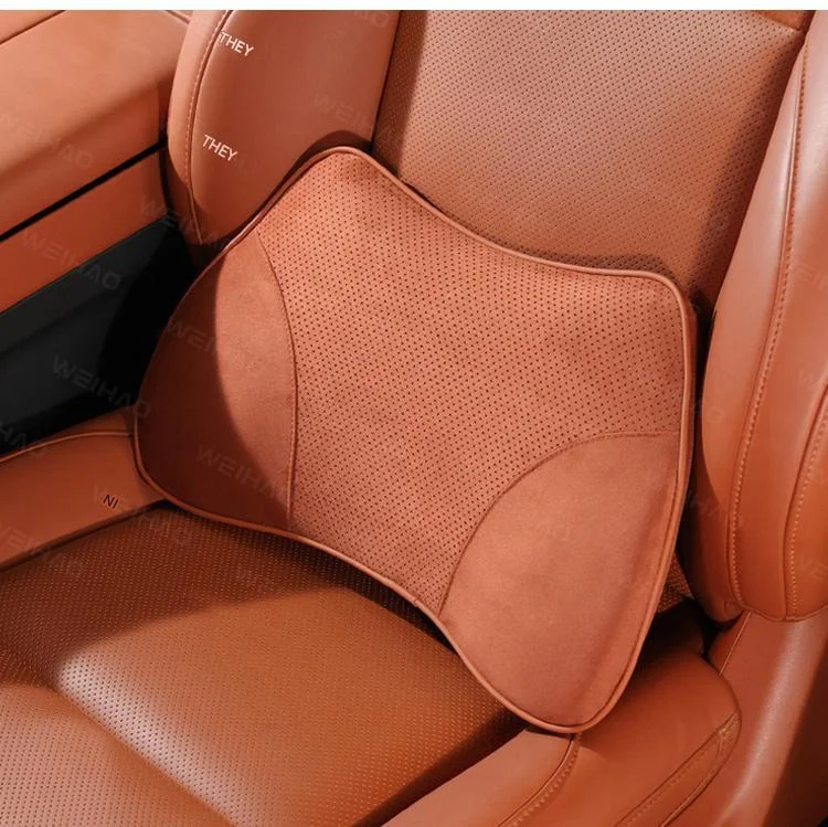 2026 Latest Model Car Seat Ergonomic Suede Headrest and Lumbar Support