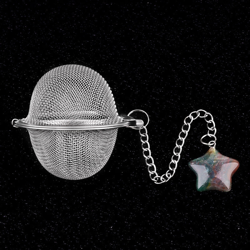 Vintage Style Classic Style Star 304 Stainless Steel Crystal Agate Stone