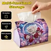 Diamond Painting Rose Dreamcatcher PU Leather Tissue Box for Napkin Holder