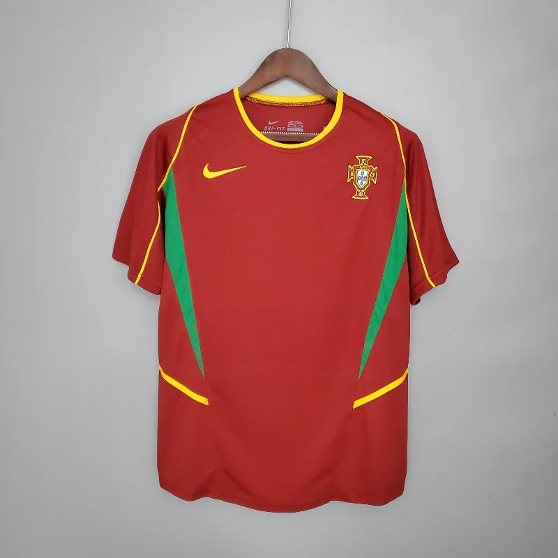 Retro 2002 Portugal Soccer Jersey Home