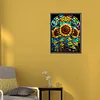 5D diy volle runde bohrer diamant malerei buntglas sonnenblume dekor (a7373)