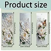 3Pcs DIY Pearl Painting Butterfly Flowers Bookmark with Butterfly Pendant Home Office Supplies Gift for Book Lovers