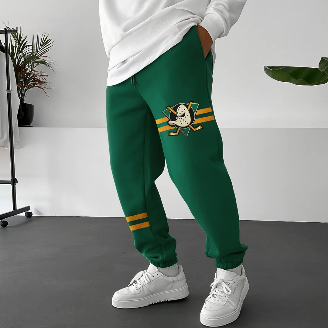 Men's Hockey Print Casual Track Pants