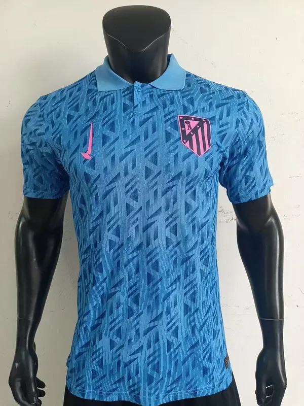 Player 25/26 Atlético de Madrid Sky Blue Football Polo Shirt
