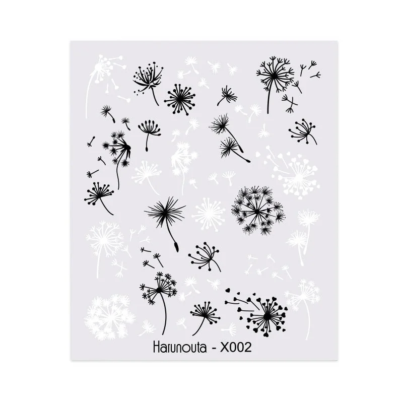 Harunouta Spring Simple Green Theme Water Decal Sticker Flower Leaf Tree Summer DIY Slider For Manicuring Nail Art Watermarks-Nail Inspo