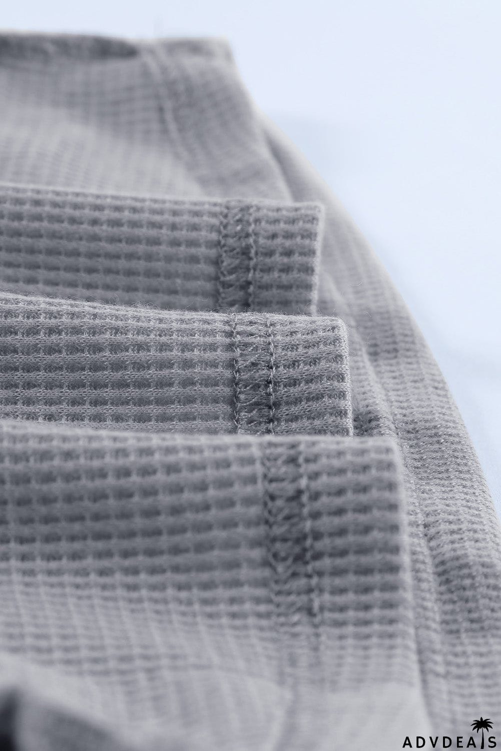 Scoop Neck Button Closure Ribbed Long Sleeve Top