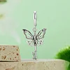 Butterfly Key Charm Pendant 925 Sterling Silver 