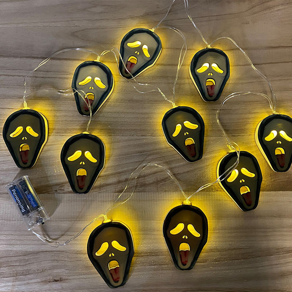 

Led Halloween String Lights Pumpkin Ghost Skull Bat Spider Lamp DIY Hanging, 501 Original