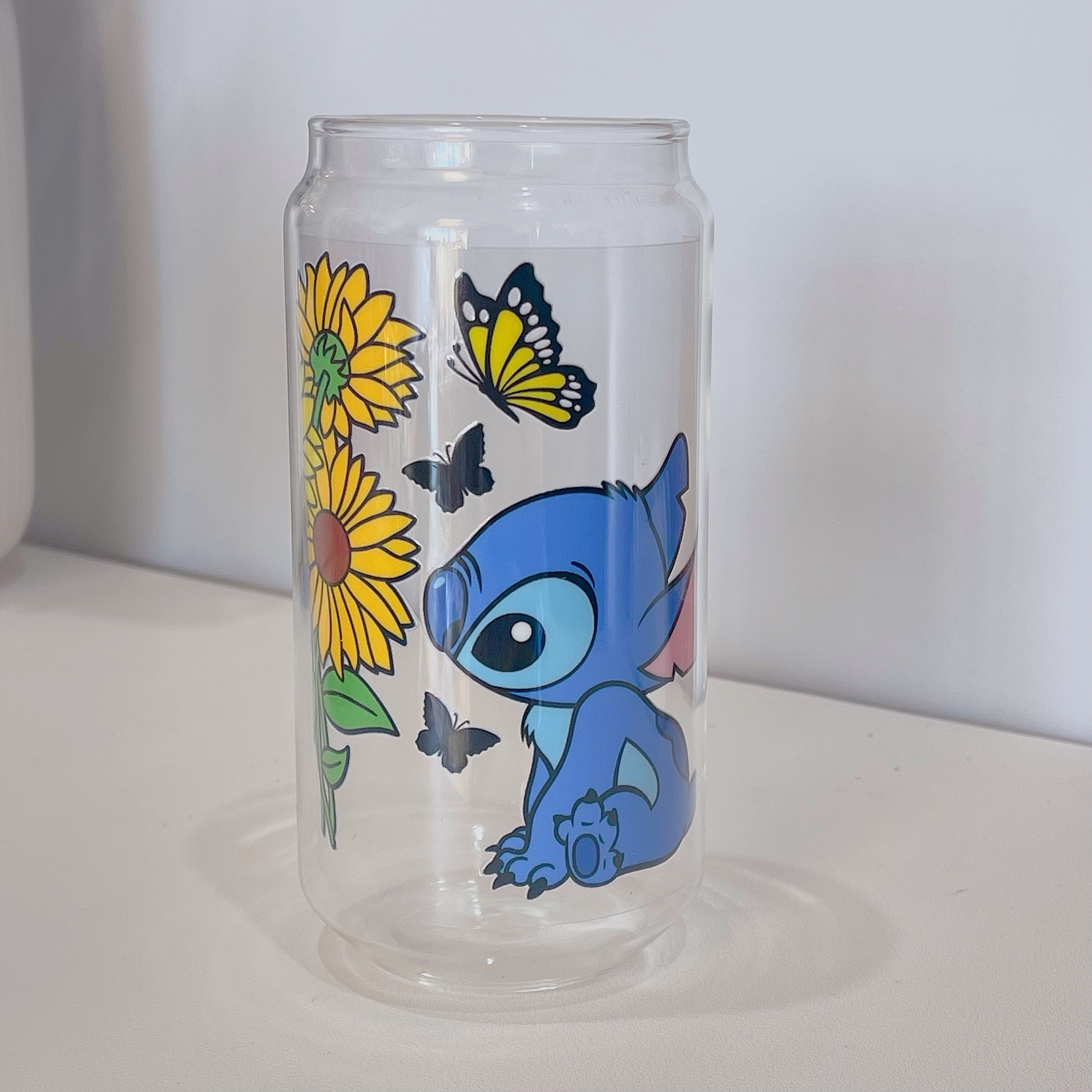 Maneifurui™ [Stitch & flower] Glass Can
