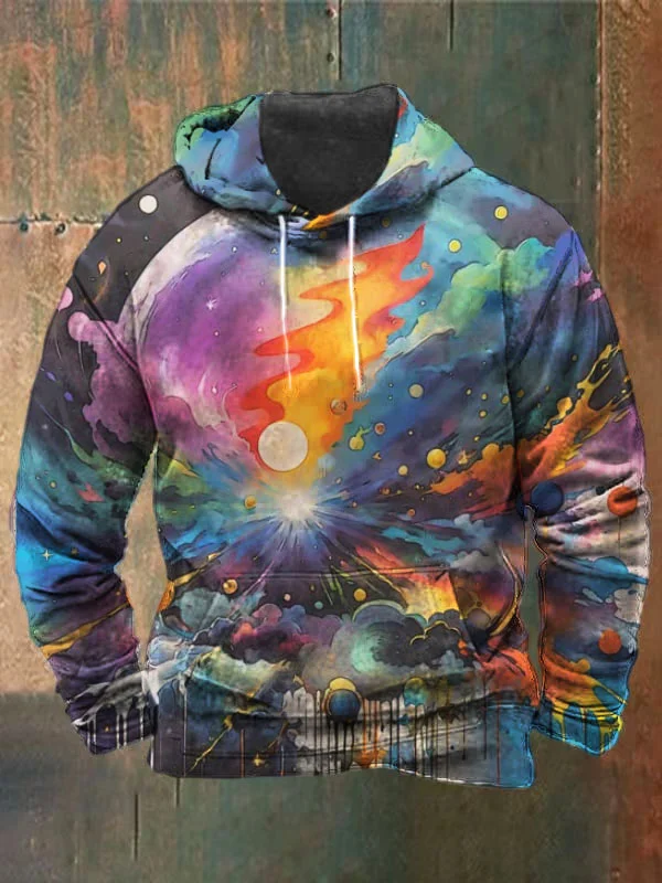 Unisex Art Skull Print Heavyweight Hoodies