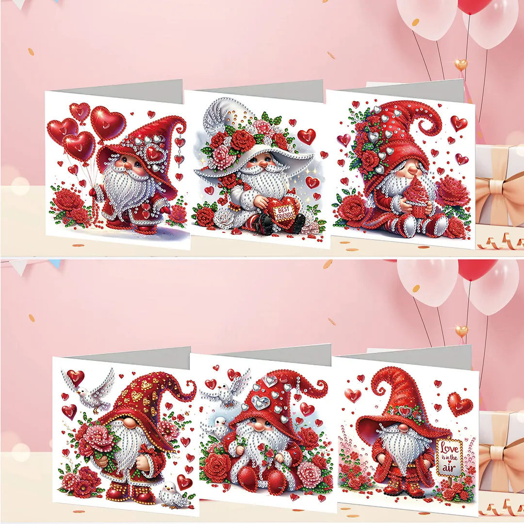 6PCS Goblins DIY Diamond Painting Greeting Card Set with Envelopes for Adults Gifts