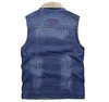Men's Denim Lamb Wool Vest Jacket