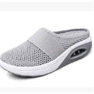 Breakj Breakj Small Net Hole Slippers Women No Heel Half-Slippers Thick-Bottom Slippers Women Net Side Half Slippers Women
