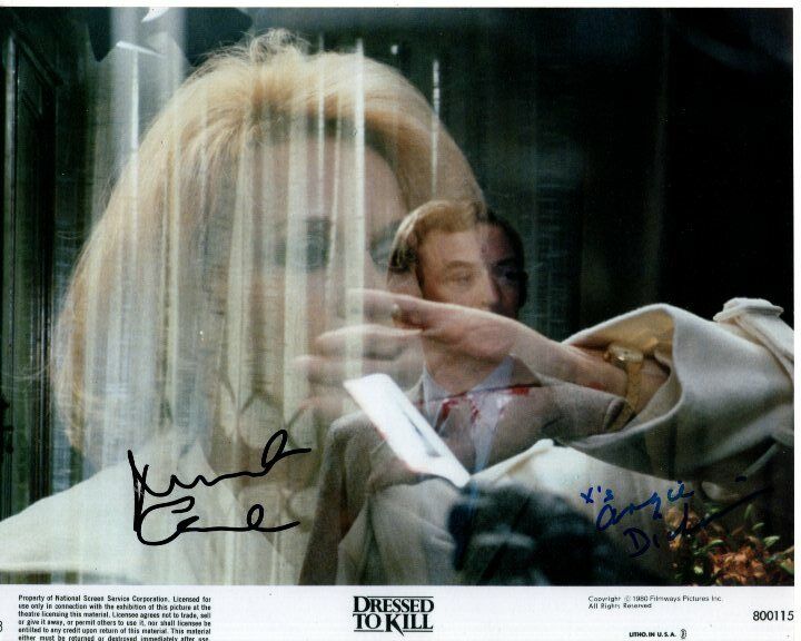 MICHAEL CAINE and ANGIE DICKINSON signed autographed DRESSED TO KILL Photo Poster painting