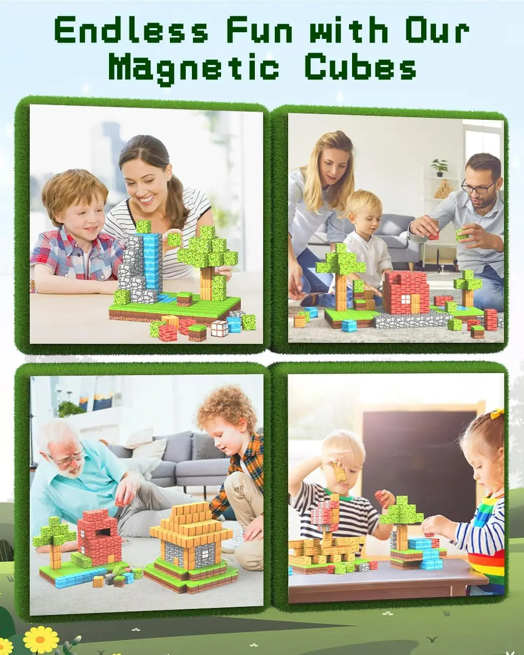 Tegooe 100PCS Magnetic Building Blocks Set - STEM Educational Toy for Kids