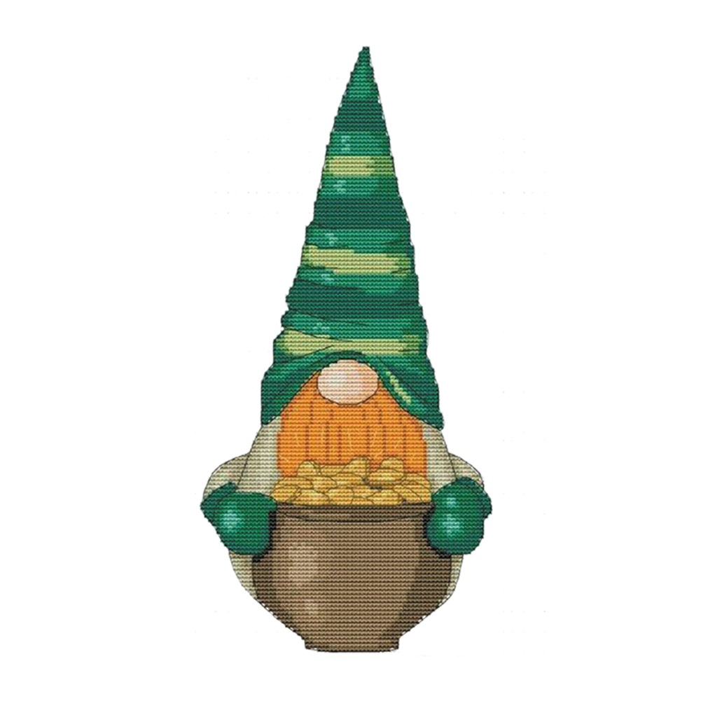 

Garden Gnome - 11CT Stamped Cross Stitch - 40*50CM, 501 Original