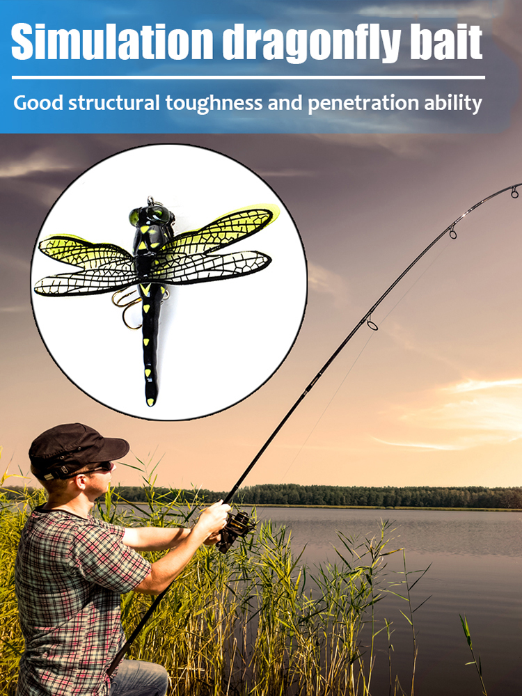 

Topwater Bionic Dragonfly Fishing Baits Lifelike Insect Fly Fishing Lures, 003 #, 501 Original