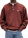 Men's Casual Loose-Fitting Crew Neck Sweatshirt