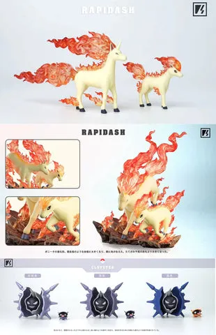 1/20 Scale World Zukan Evolution of Rapidash Set & Cloyster Set