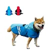 Large Dog Raincoat Adjustable Pet Water Proof Clothes Lightweight Rain Jacket Poncho Hoodies with Strip Reflective