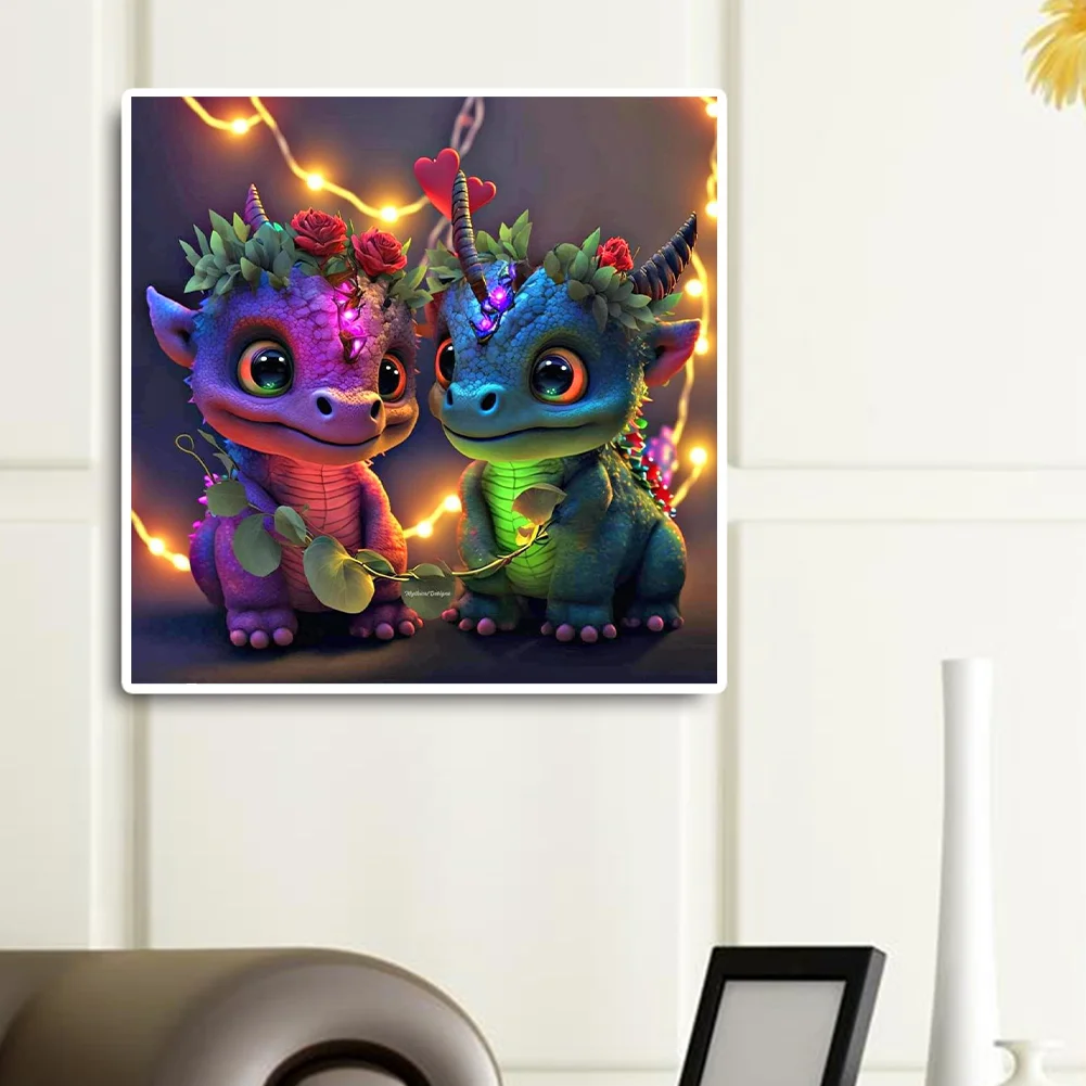 Diamond Painting - Full Round Drill - Dinosaur(30*30cm)