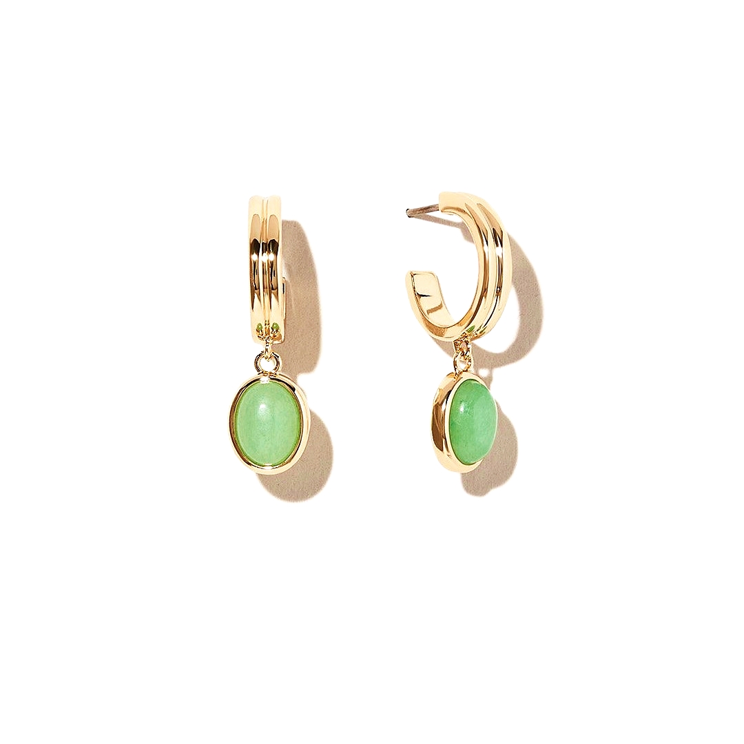 Solitaire Pendant Charm Earring