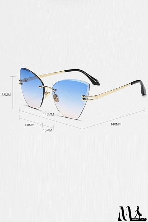 MidiSono - Cat Eye Gradient Sunglasses