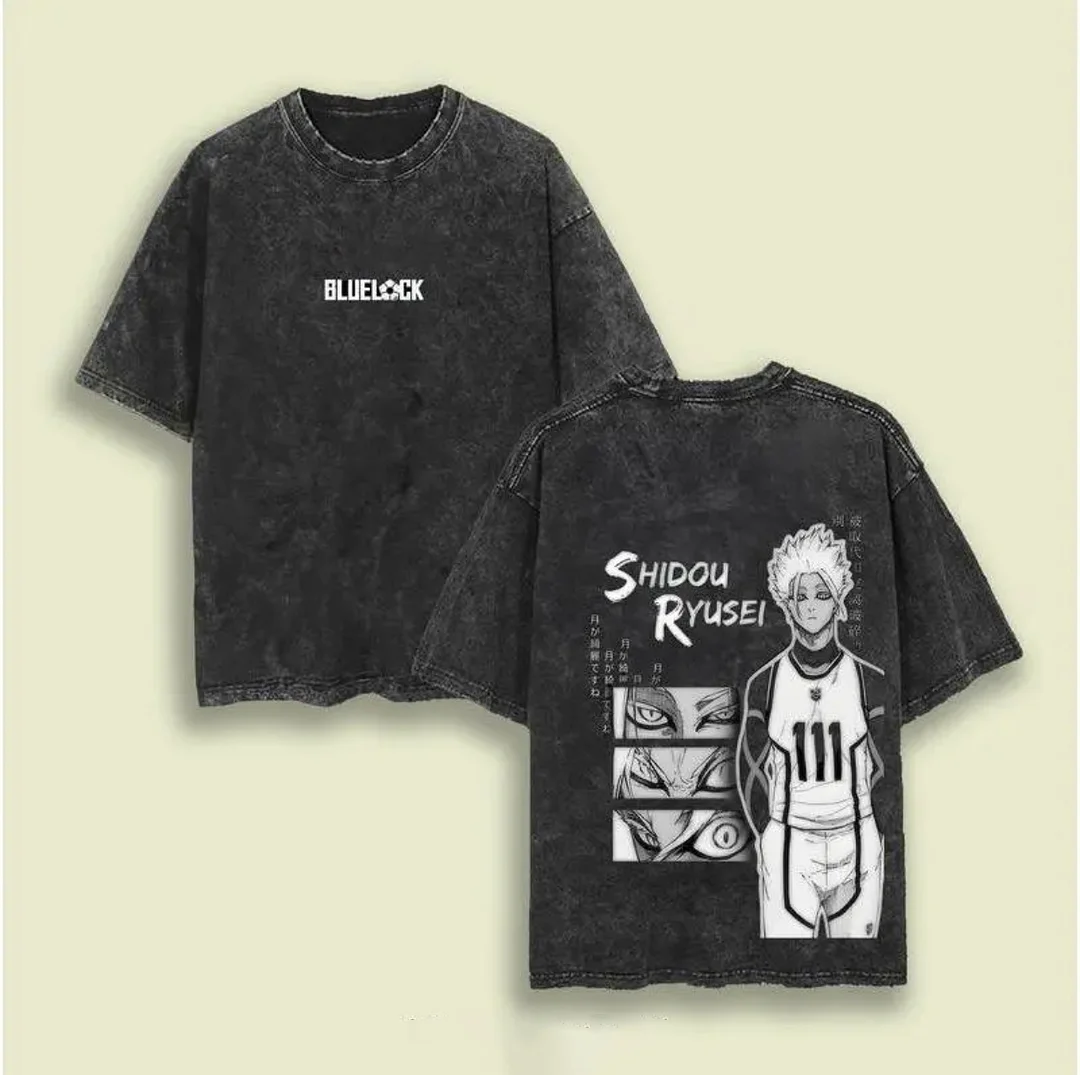 Shidou Ryusei Blue Lock Printed Unisex Washed T-Shirt