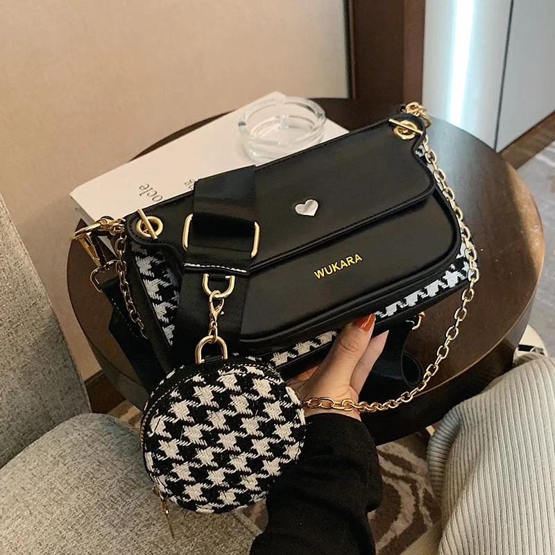 էѧӧܧ fashion women shoulder bags designer messenger bags luxury pu leather crossbody bag lady small purse 3 bag set