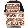 Chickens Warning- Vintage Metal Signs(12*16Inch)