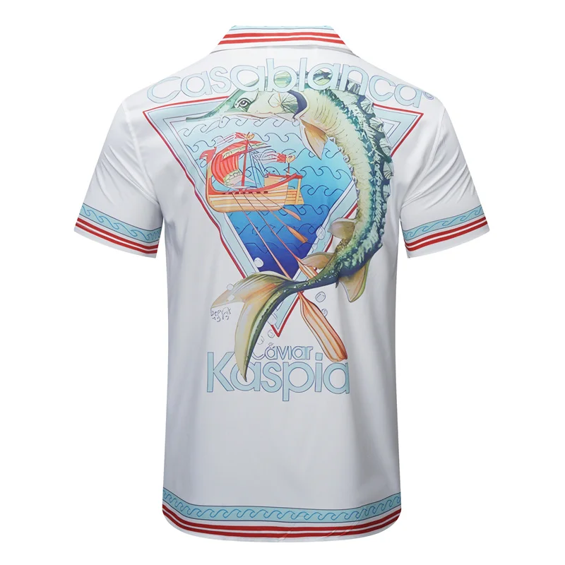 Casablanca 2023SS New Product Silk Short Sleeve Shirt