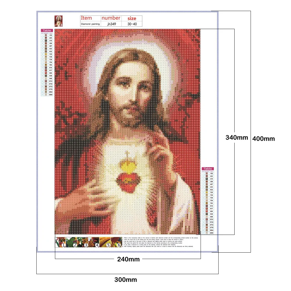 Diamond Painting - Full Round Drill - Jesus