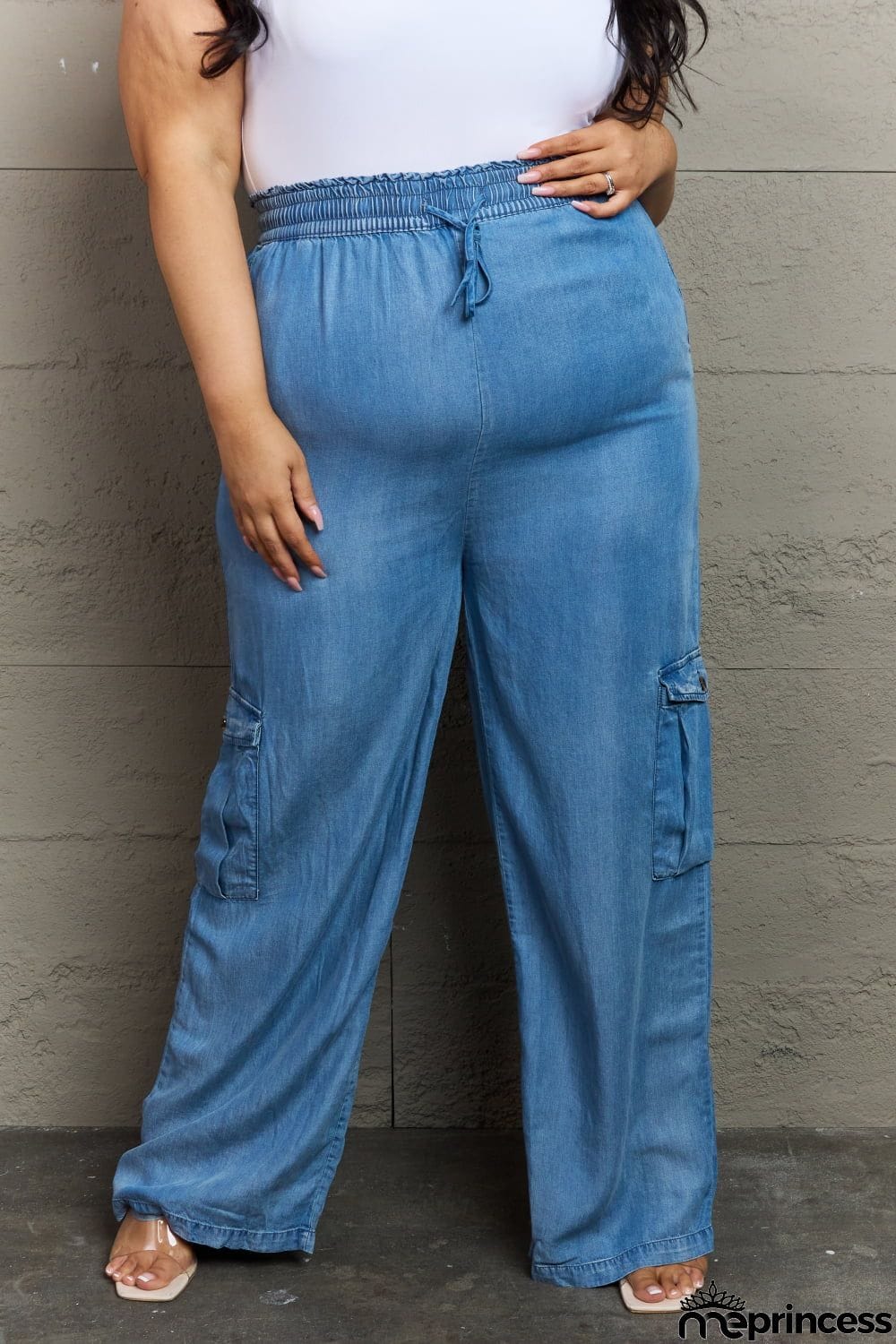 Denim Cargo Pants