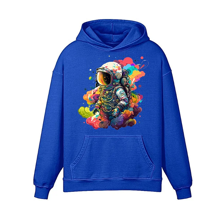 Astronaut in Space Colorful Vibrant Psychedelic  Hoodie