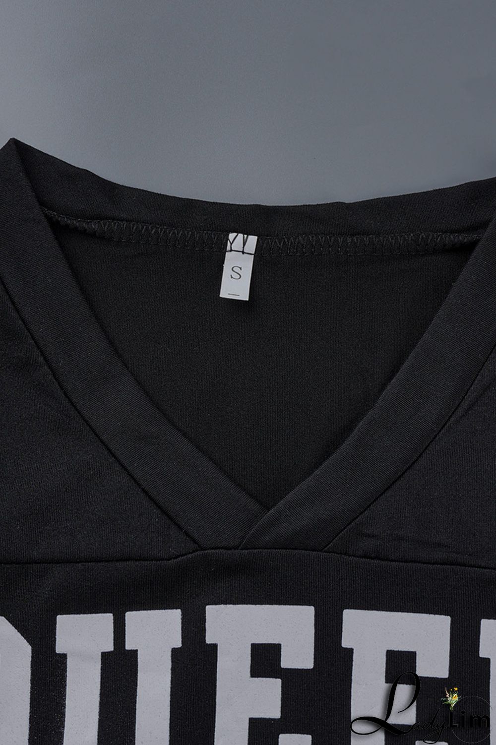 Black Fashion Casual Print Split Joint V Neck Short Sleeve Dress