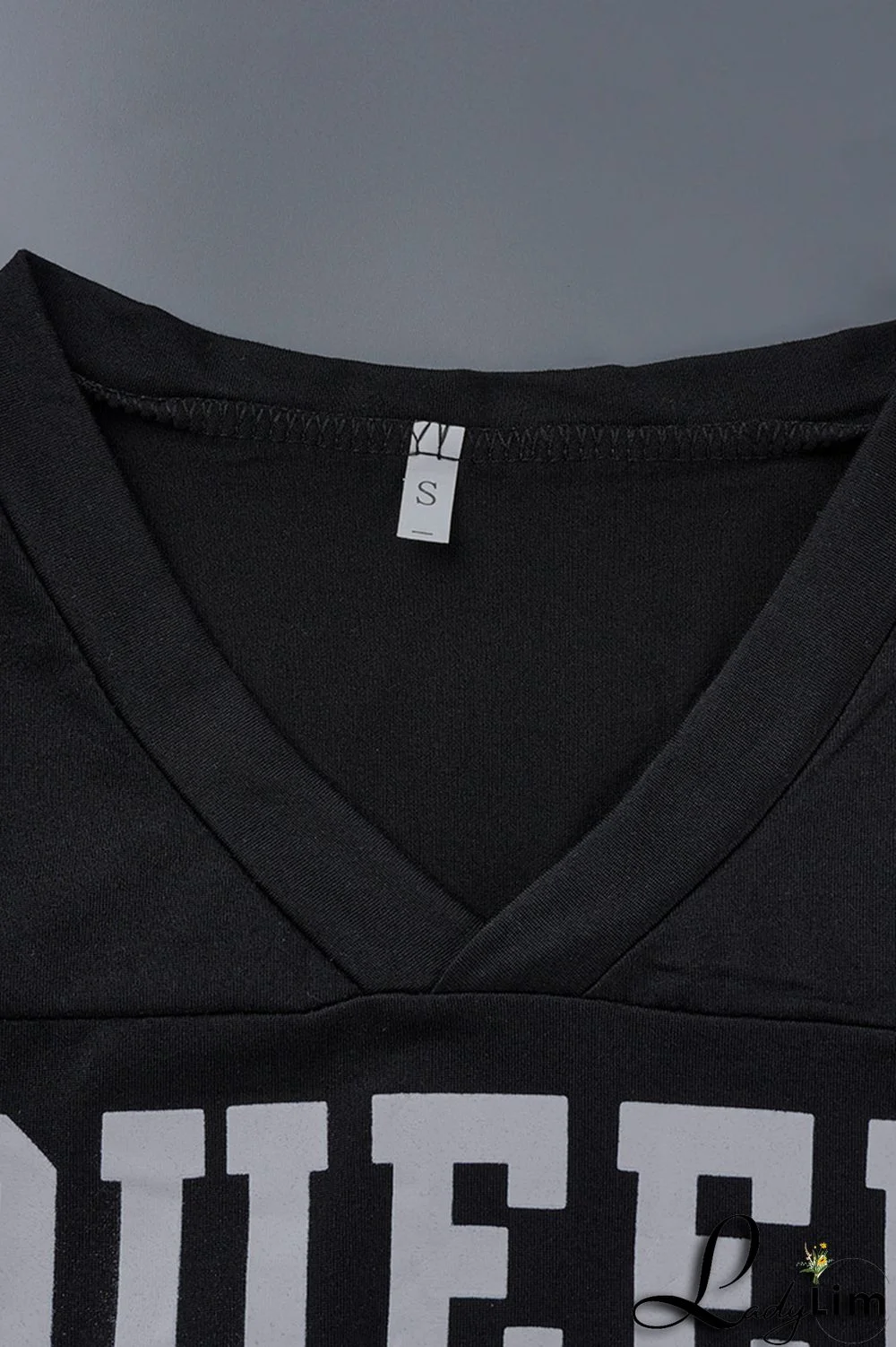 Black Fashion Casual Print Split Joint V Neck Short Sleeve Dress